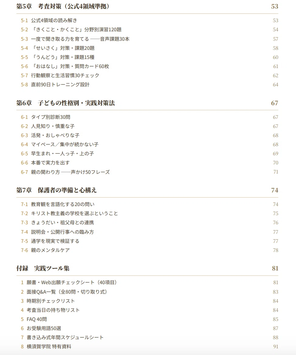 [Minoh Jiyu Gakuen Elementary School] Entrance Exam Preparation Guide ...