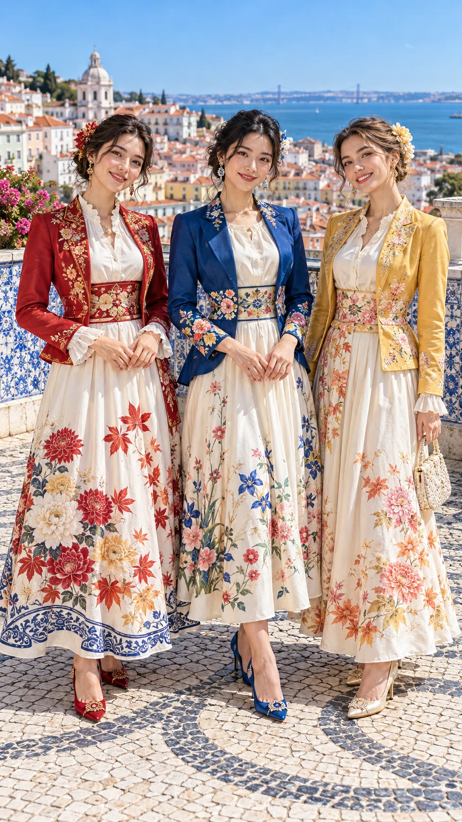 🇵🇹ポルトガルの彩りと和の花が咲き合う、リスボンの洋装コラボ