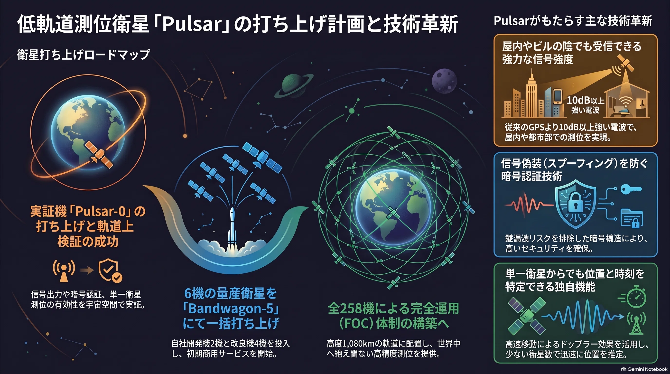 商用低軌道PNT衛星「Pulsar」が拓く次世代測位 Xona Space Systems｜tyo