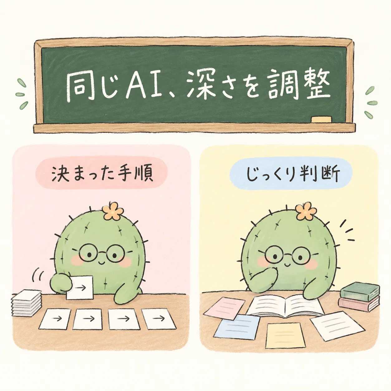 同じAIでも考える深さを調整できる