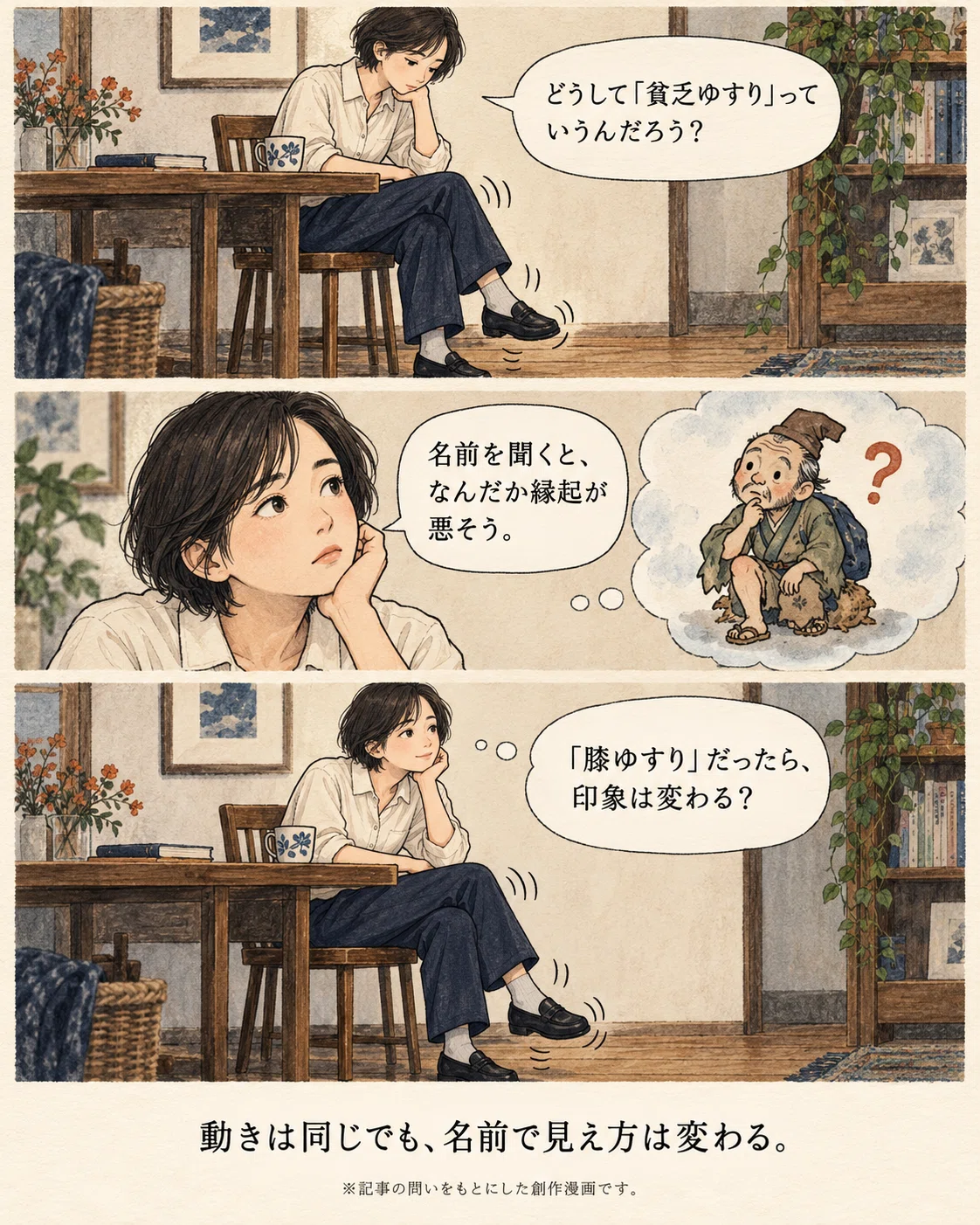 [Etymology] Why is leg shaking called 'poverty'? Between 'binbo-yusuri ...