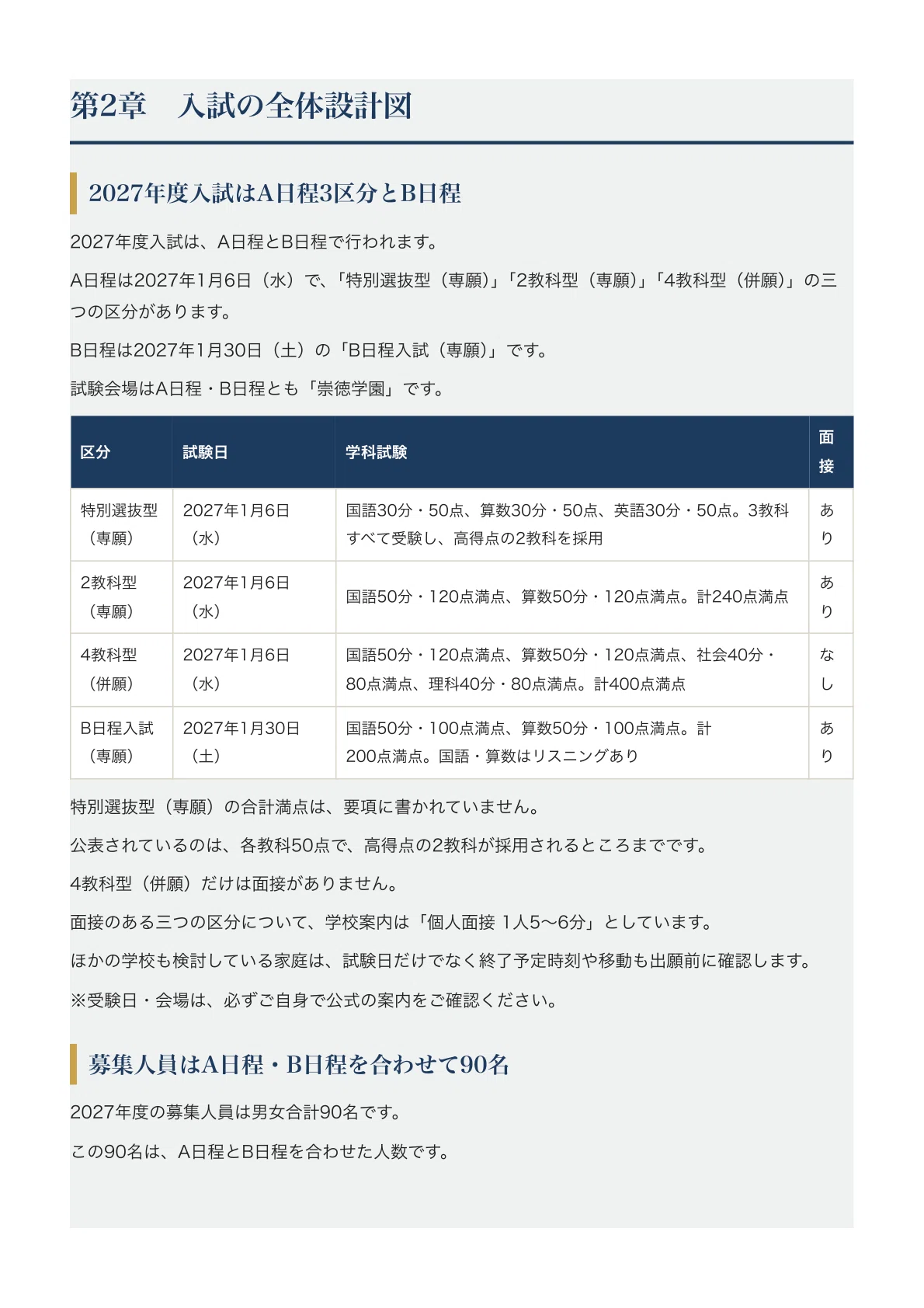 [Sutoku Junior High School] Entrance Exam Preparation Guide [2027 ...