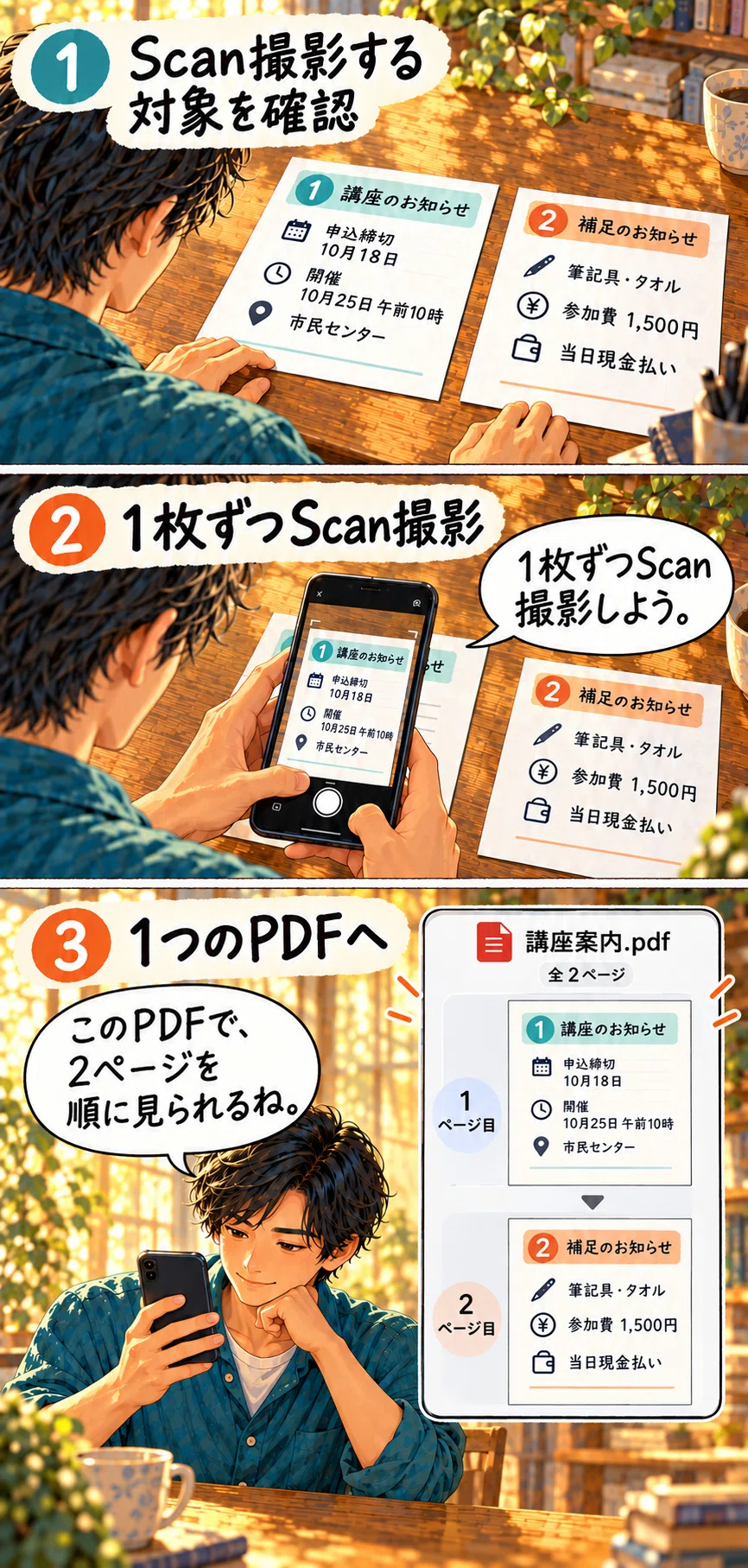 여러 장의 종이를 촬영하여 하나의 PDF로. ChatGPT의 Scan으로 시작하는 정보 정리｜ACT RELAY