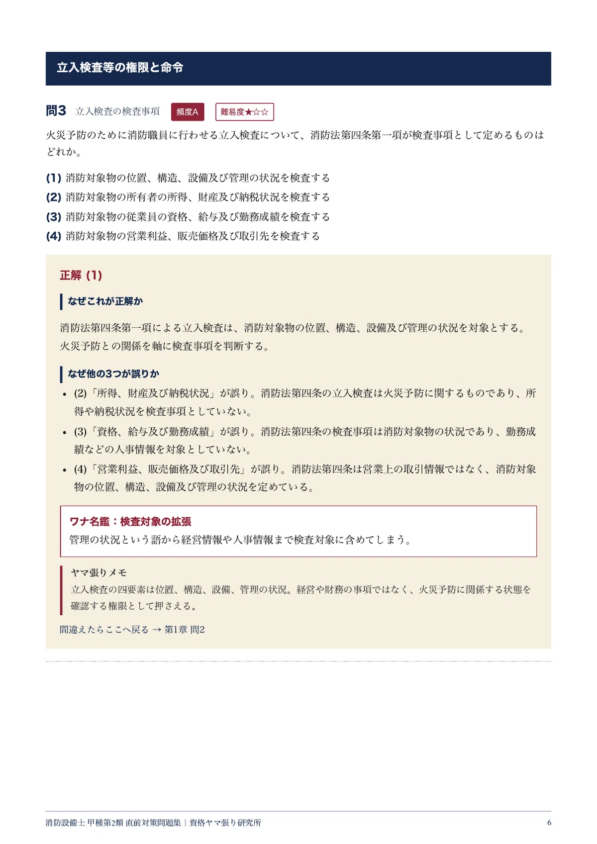 [Fire Defense Equipment Officer Class A Type 2] Last-Minute Preparation ...