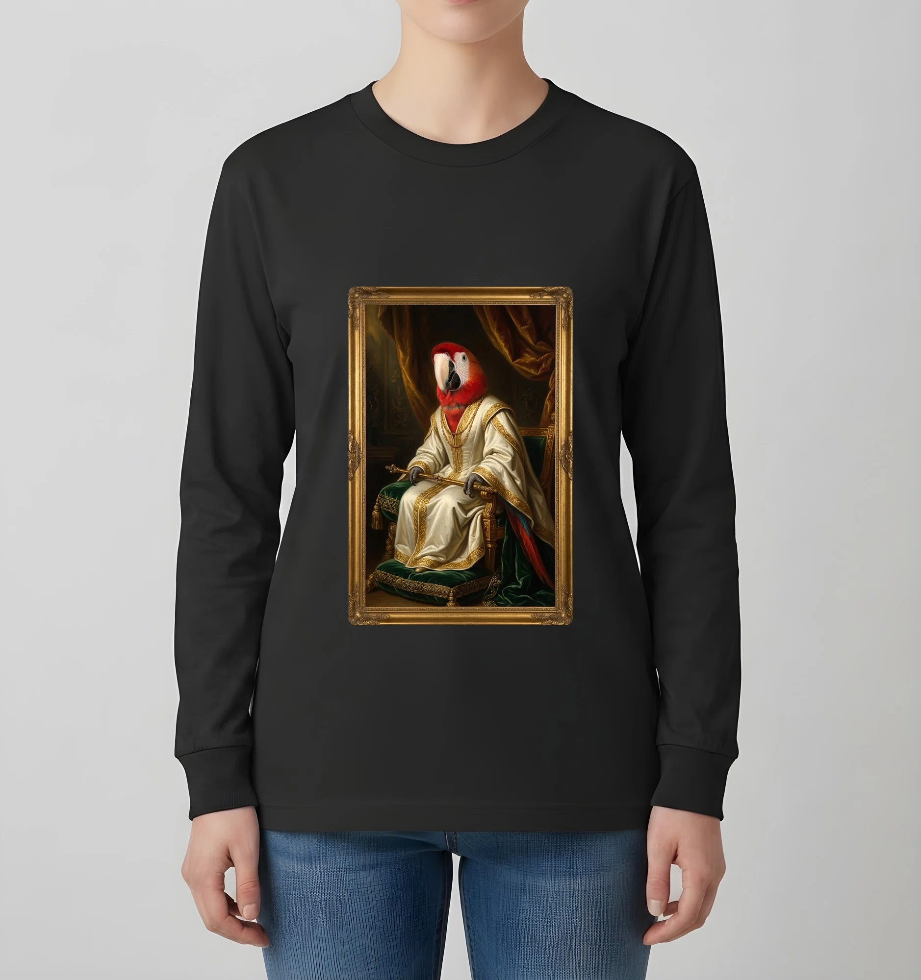 The Macaw Renaissance Portrait Long-Sleeve T-Shirt is now available!｜うち ...