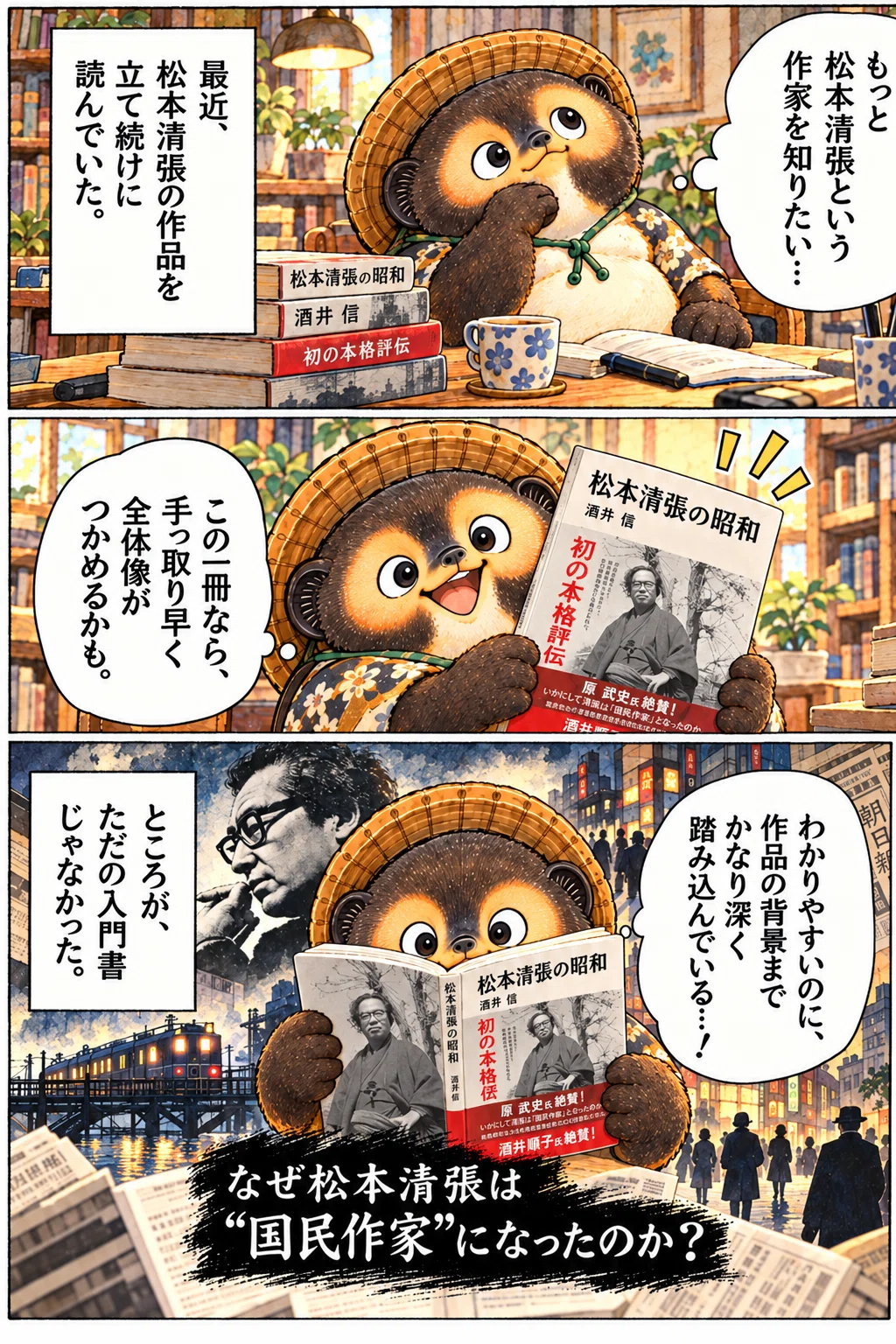 松本清張「 甲府在番 」昭和33年 初版 カバー 帯付き 元パラフィン紙付き 読書】『松本清張の昭和』（酒井信 著）〜いかにして「国民作家」は