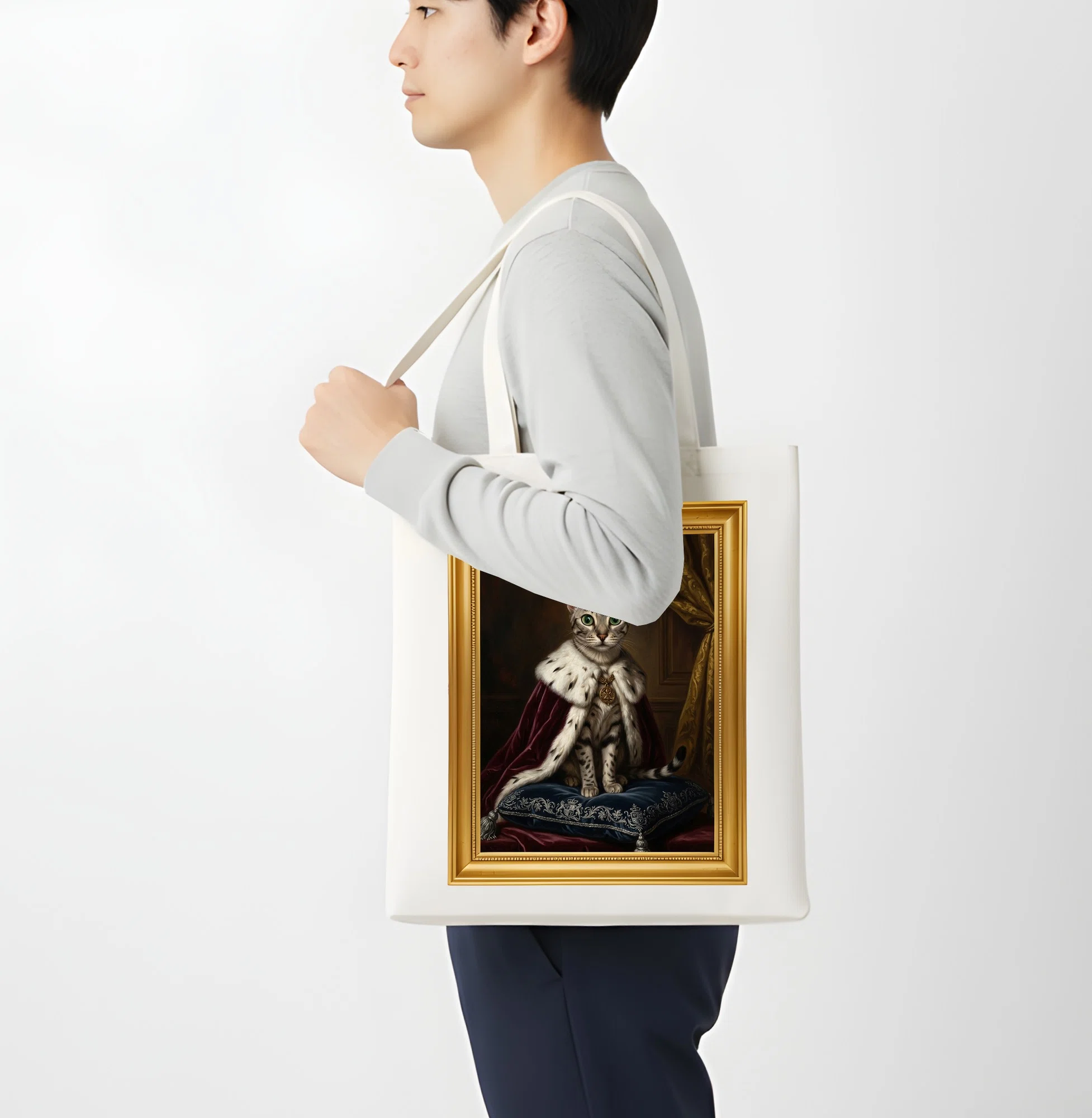 Egyptian Mau Renaissance Portrait Tote Bag is now available!｜うちの子ルネサンス ...