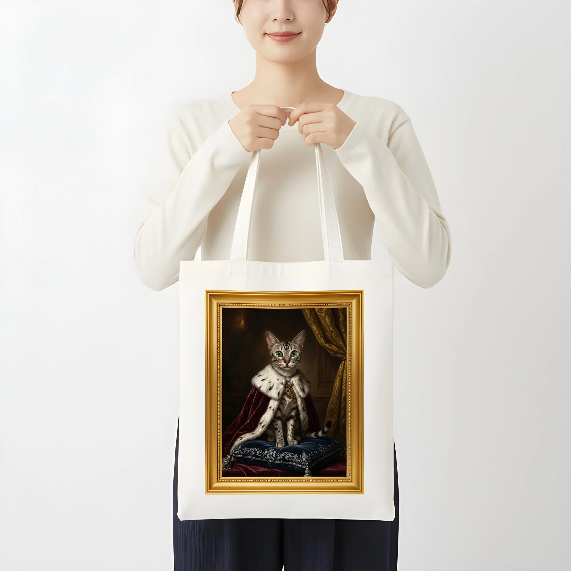 Egyptian Mau Renaissance Portrait Tote Bag is now available!｜うちの子ルネサンス ...