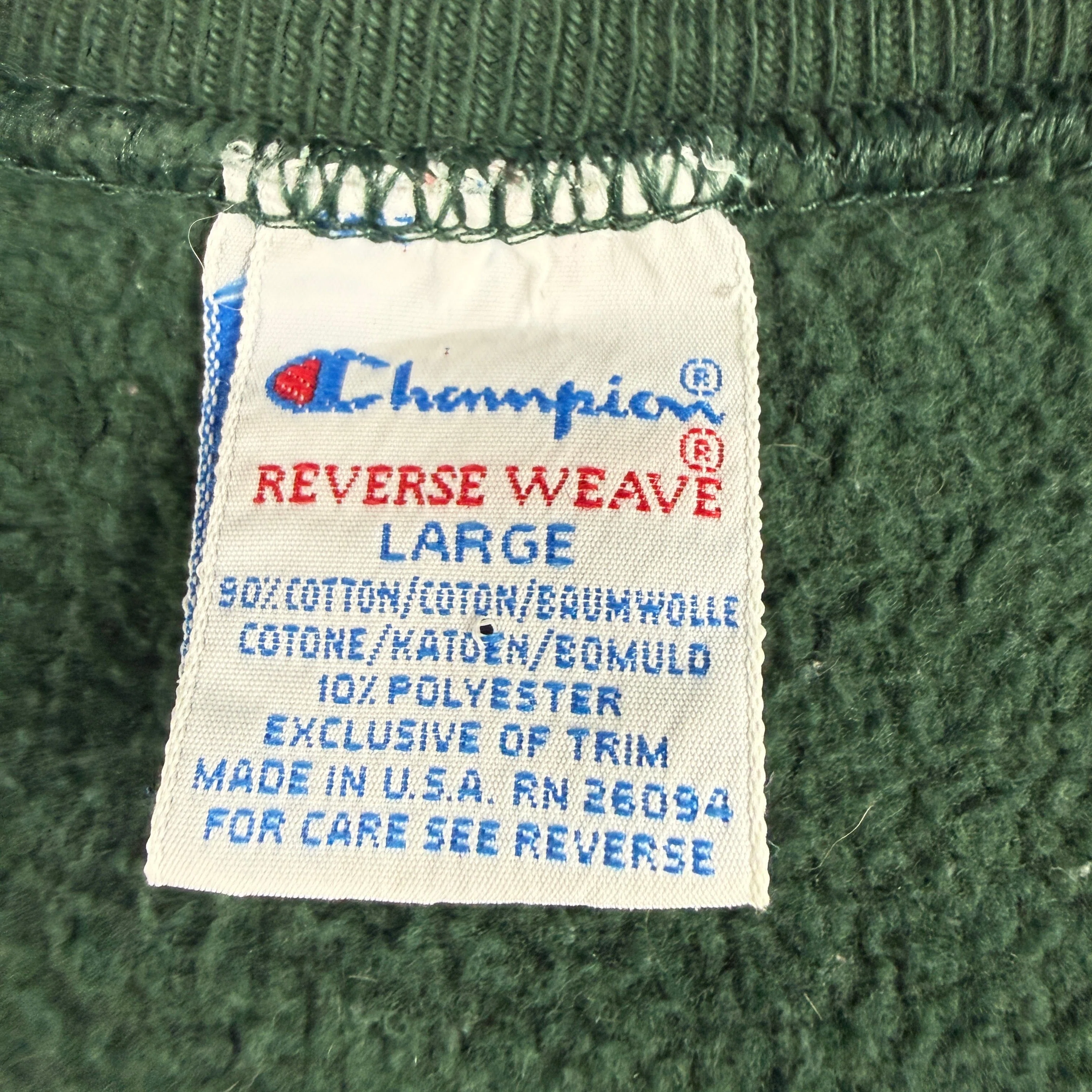 How do the same green Reverse Weaves fade differently? | Deep green ...