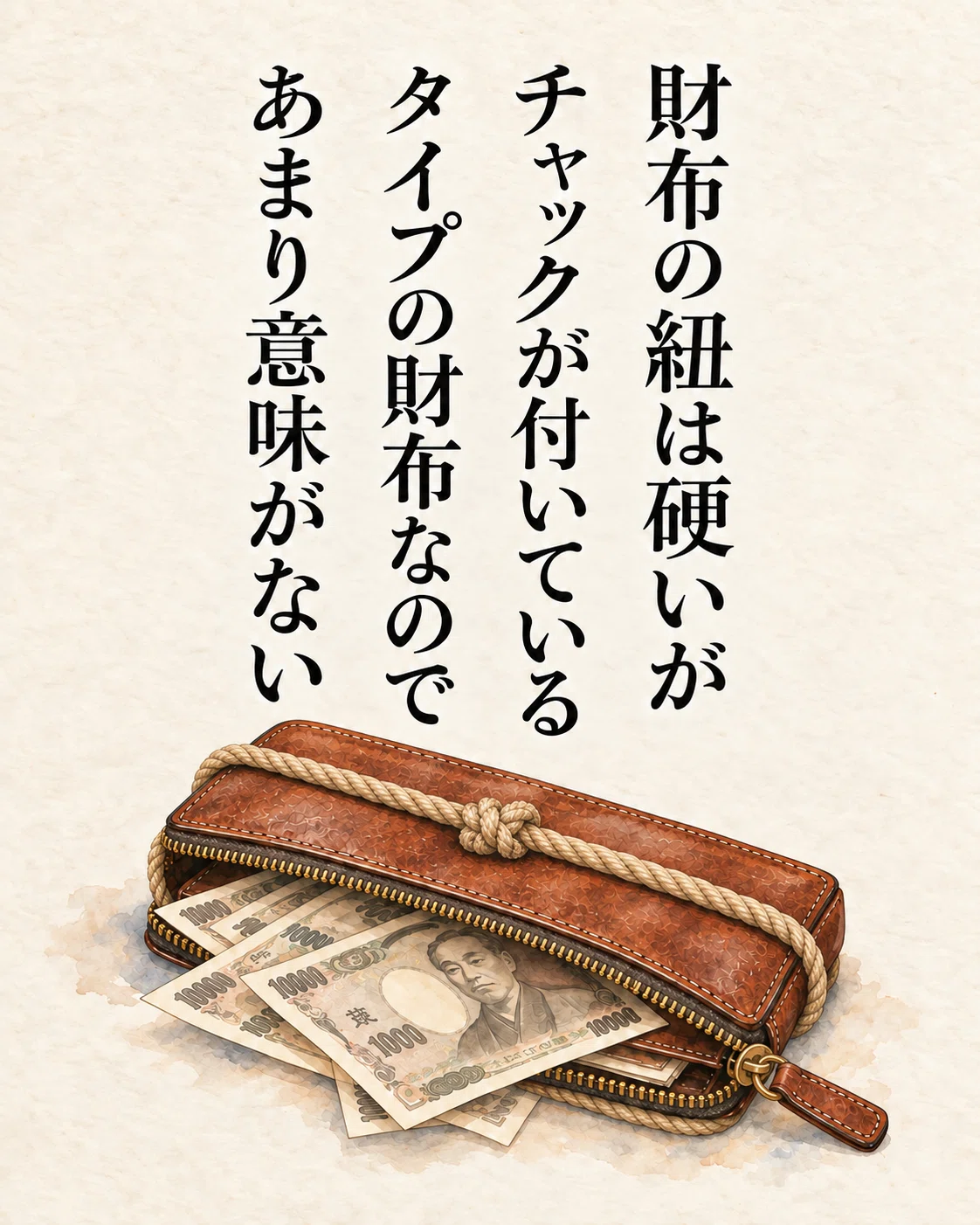 財布 の 紐 が 固い