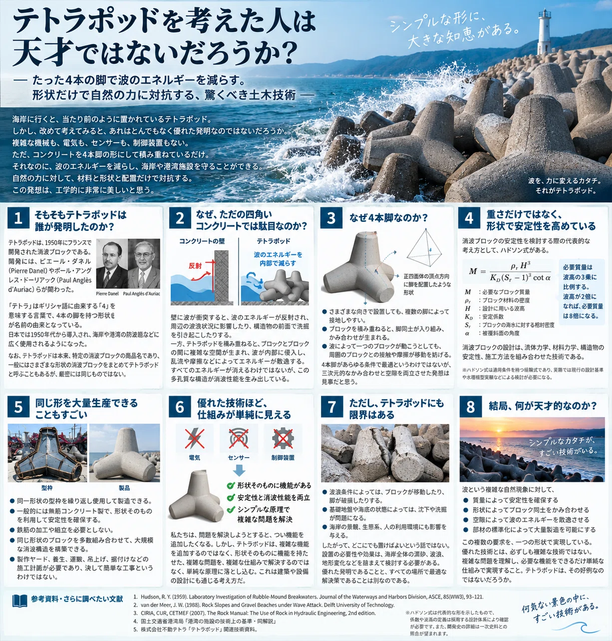 テトラポット登　まとめ テトラポッドを考えた人は天才ではないだろうか？｜ゼネコン設備職の気づき