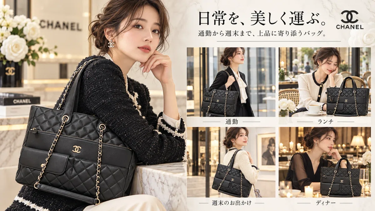 CHANEL ブラックキルティングバッグ 結局、黒がいちばん使える。」大人が選びたくなるCHANEL バッグの魅力
