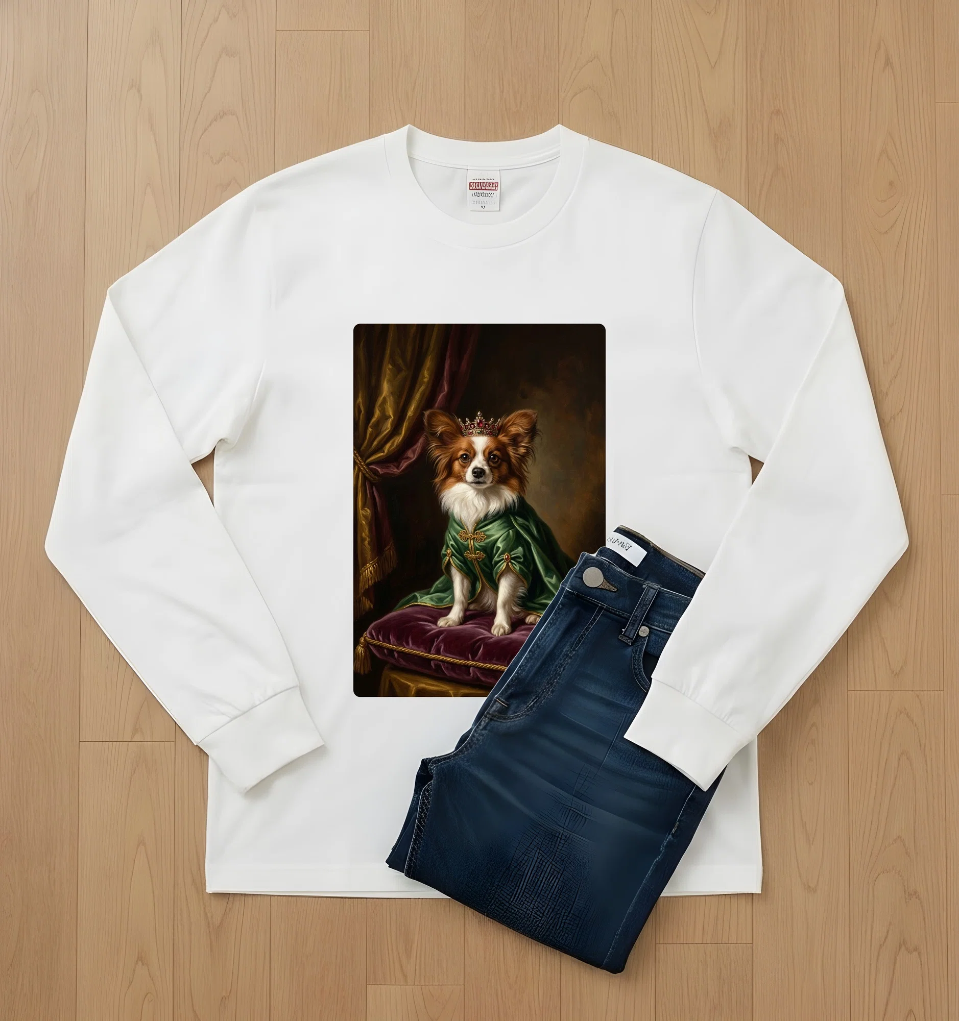 Papillon Renaissance Portrait Long Sleeve T-Shirt is now available!｜うちの ...