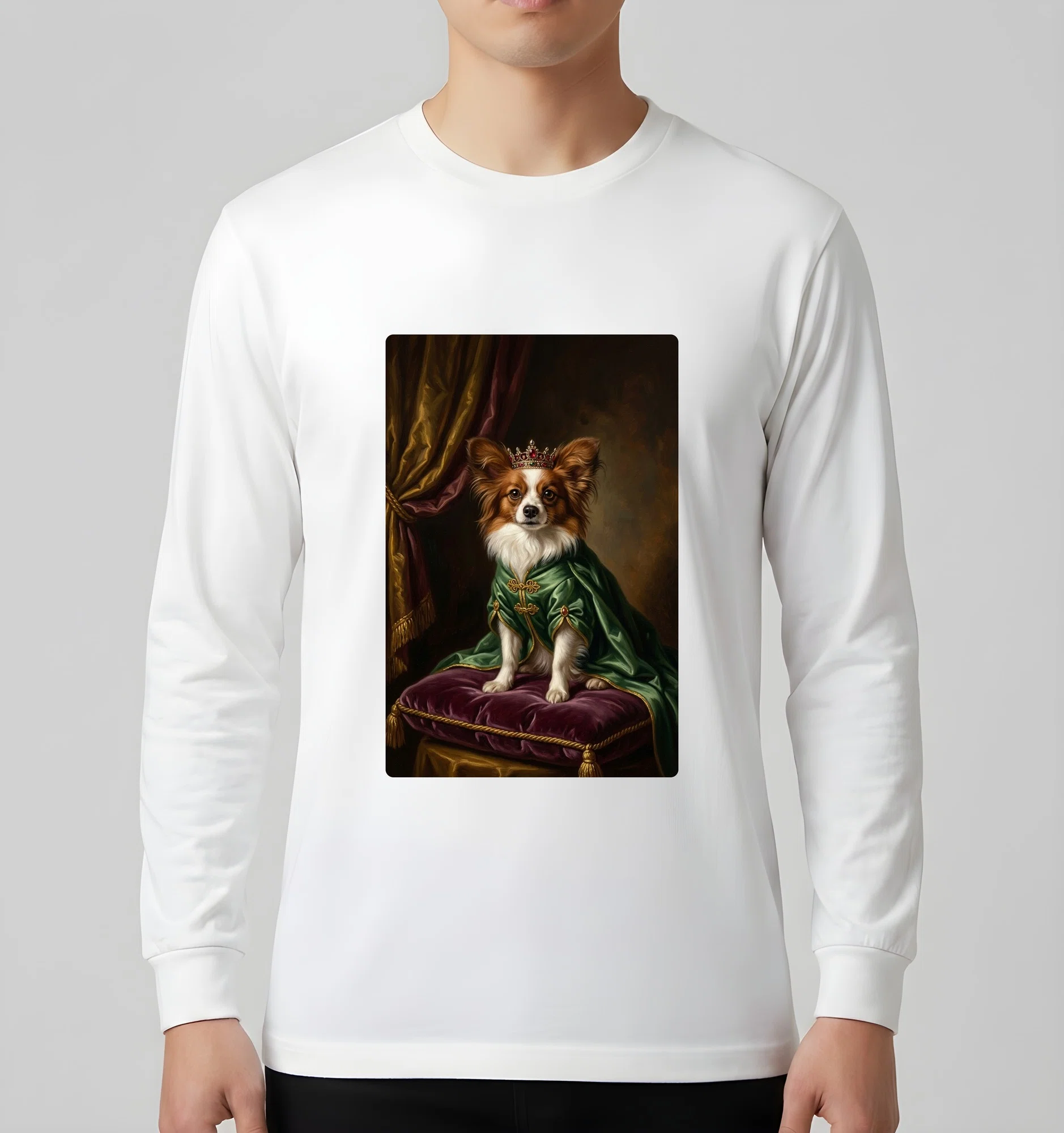Papillon Renaissance Portrait Long Sleeve T-Shirt is now available!｜うちの ...