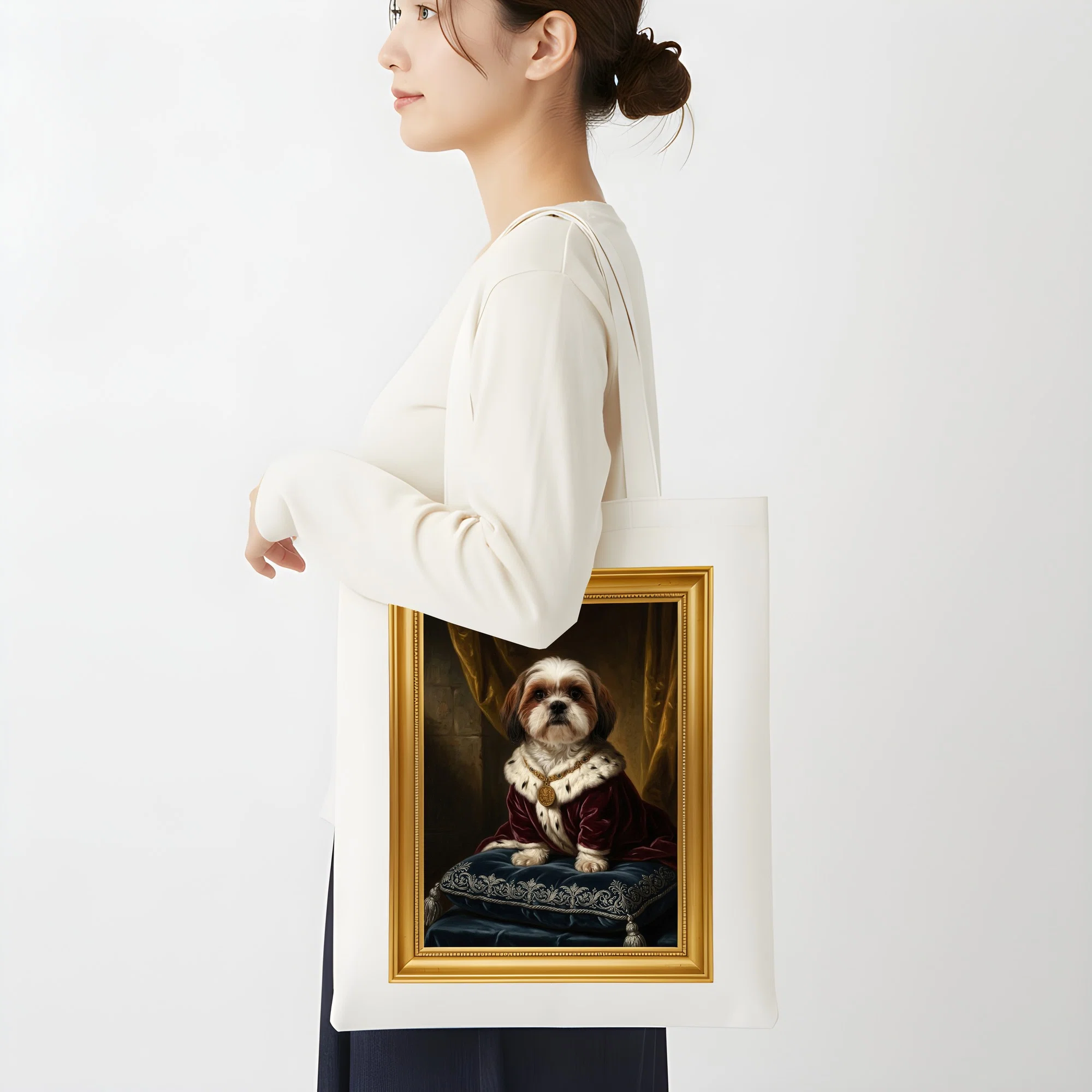 Shih Tzu Renaissance Portrait Tote Bag is now available!｜うちの子ルネサンス_バッグ&チャーム