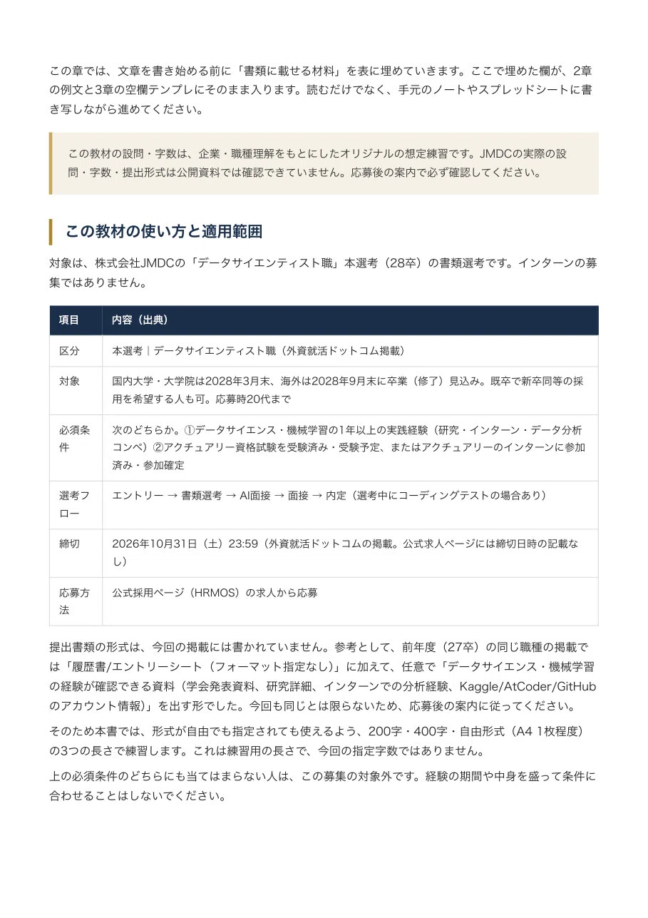 JMDC Internship ES Examples and How to Write Them | 8 Examples for Data ...