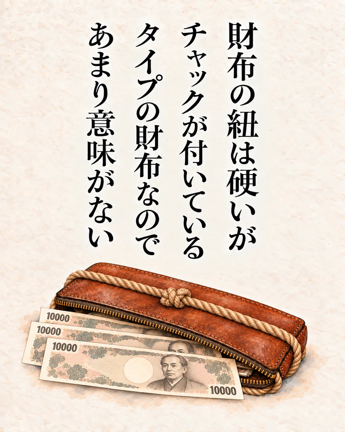 財布 の 紐 が 固い