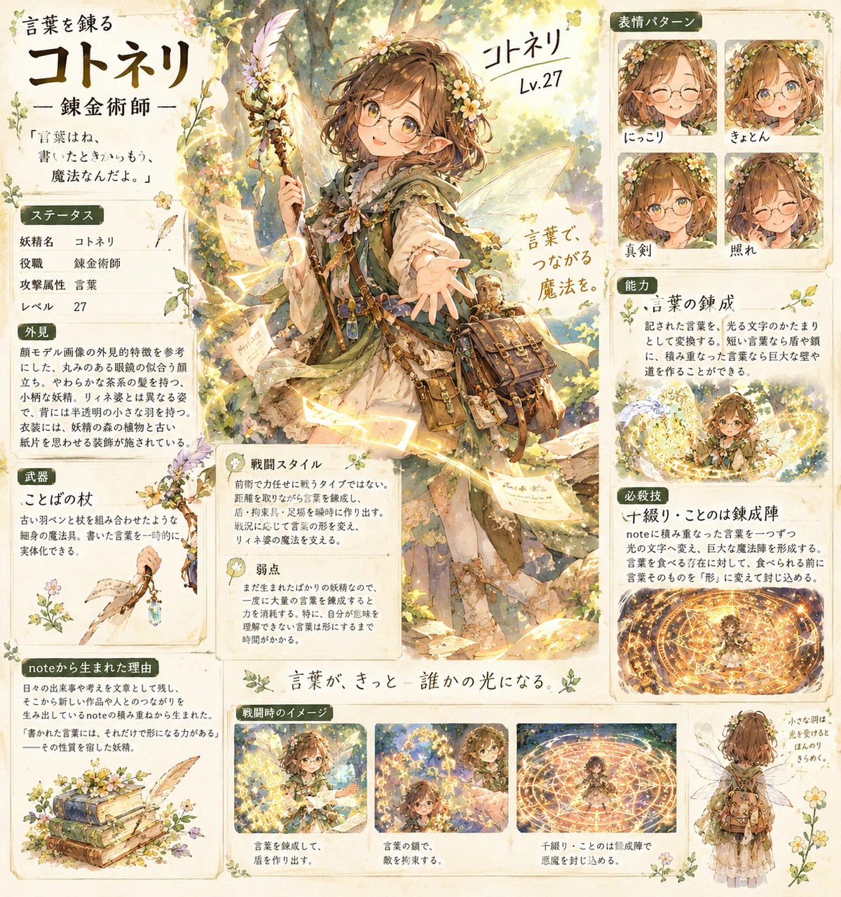 [Baton Project] A fairy was born from my note. 