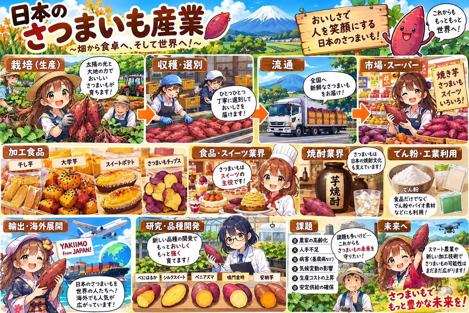 🇯🇵日本のさつまいも🍠産業の現状と課題(日本語・英語)｜アメリカ経済論