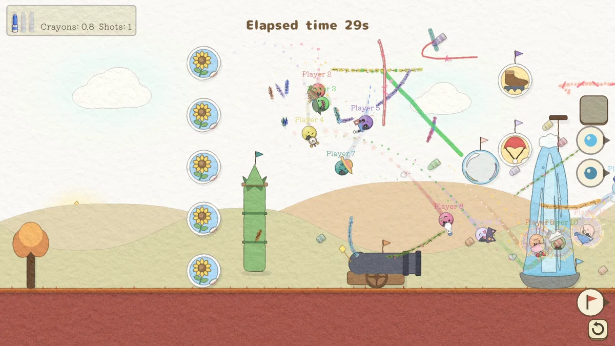 [Demo Version Now Available!] Draw lines to pave your way! Chaotic 2D ...