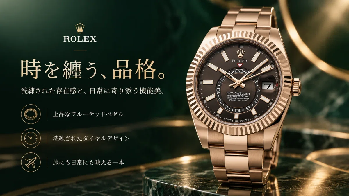 時間を越えて、旅する一本。」ROLEX SKY-DWELLERが大人を惹きつける