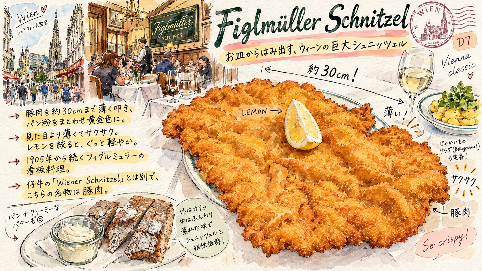 ウィーングルメ紀行②フィグルミュラーのシュニッツェル｜つづな