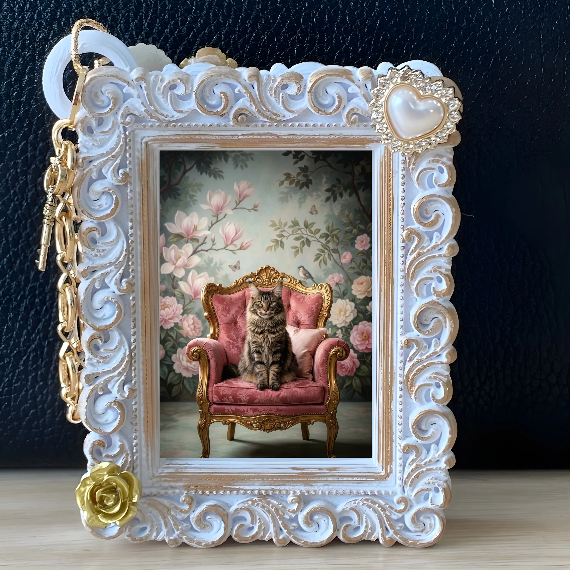 A Rococo-style shabby pink Maine Coon bag charm is now available!｜うちの子 ...
