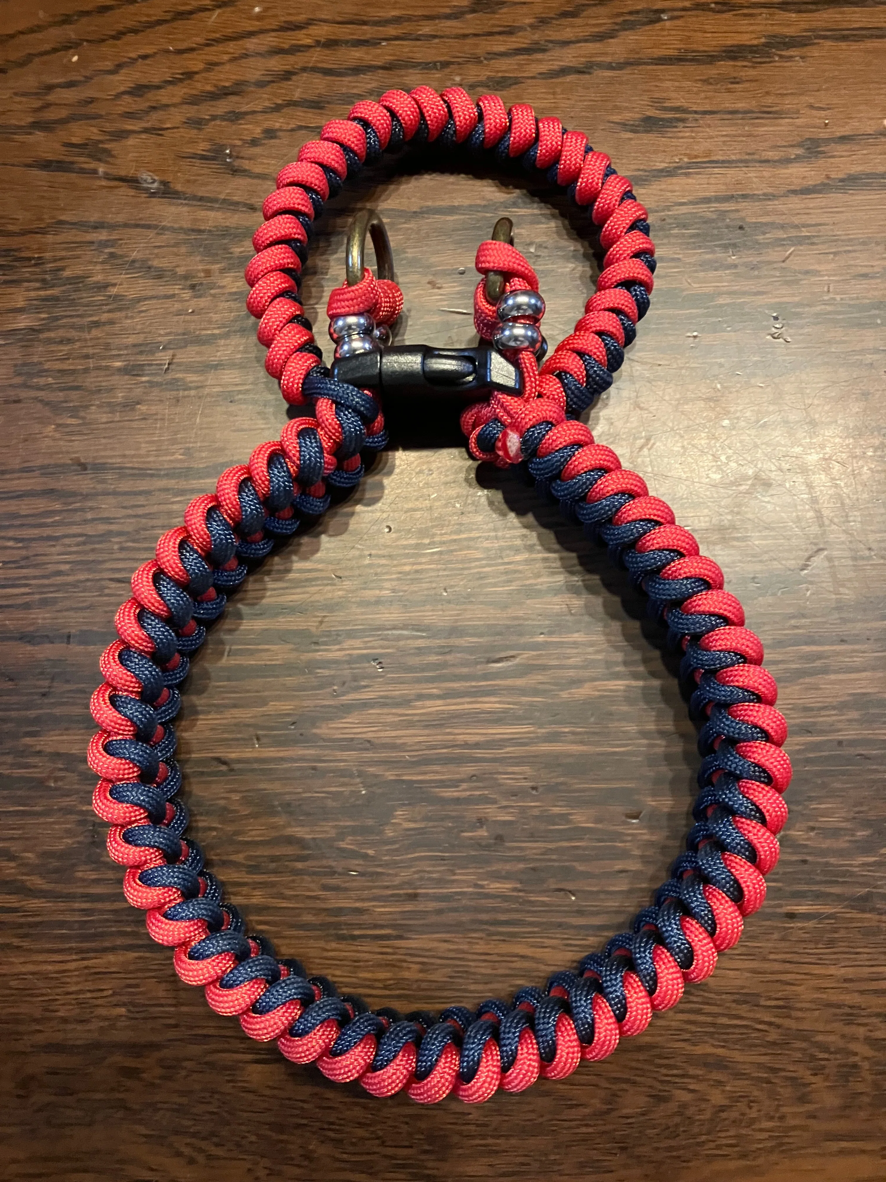 Connections made by our dogs. I knitted red and navy collars for a ...