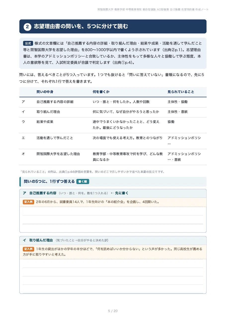 [Kaichi International University Faculty of Education] Comprehensive ...