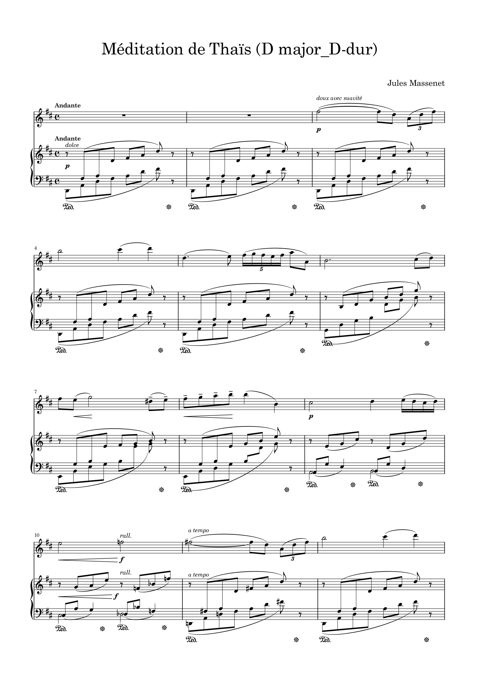 12の移調版】Méditation de Thaïs タイスの瞑想曲 / 楽譜と伴奏音源mp3