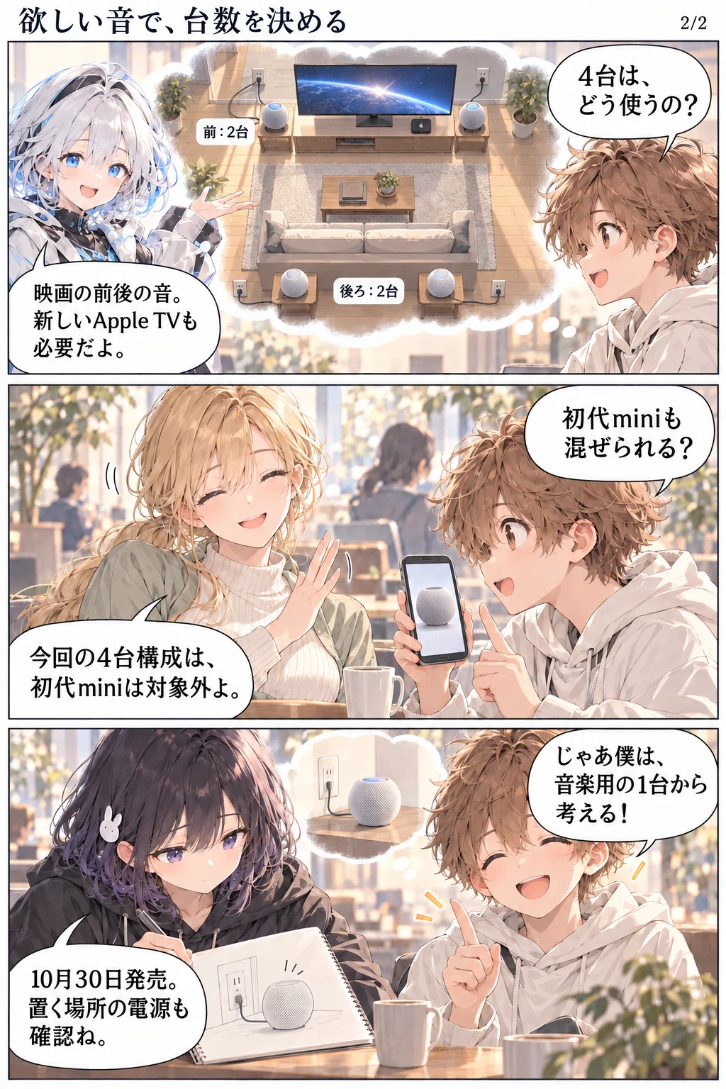How many HomePod mini 2s do you need? A manga guide to the differences ...
