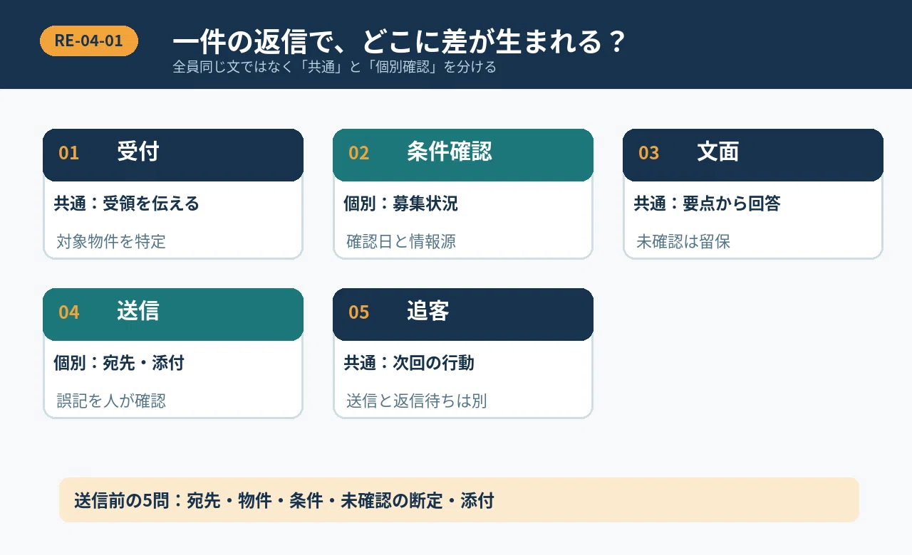 Replies differ by agent for the same inquiry. Standardize quality by ...