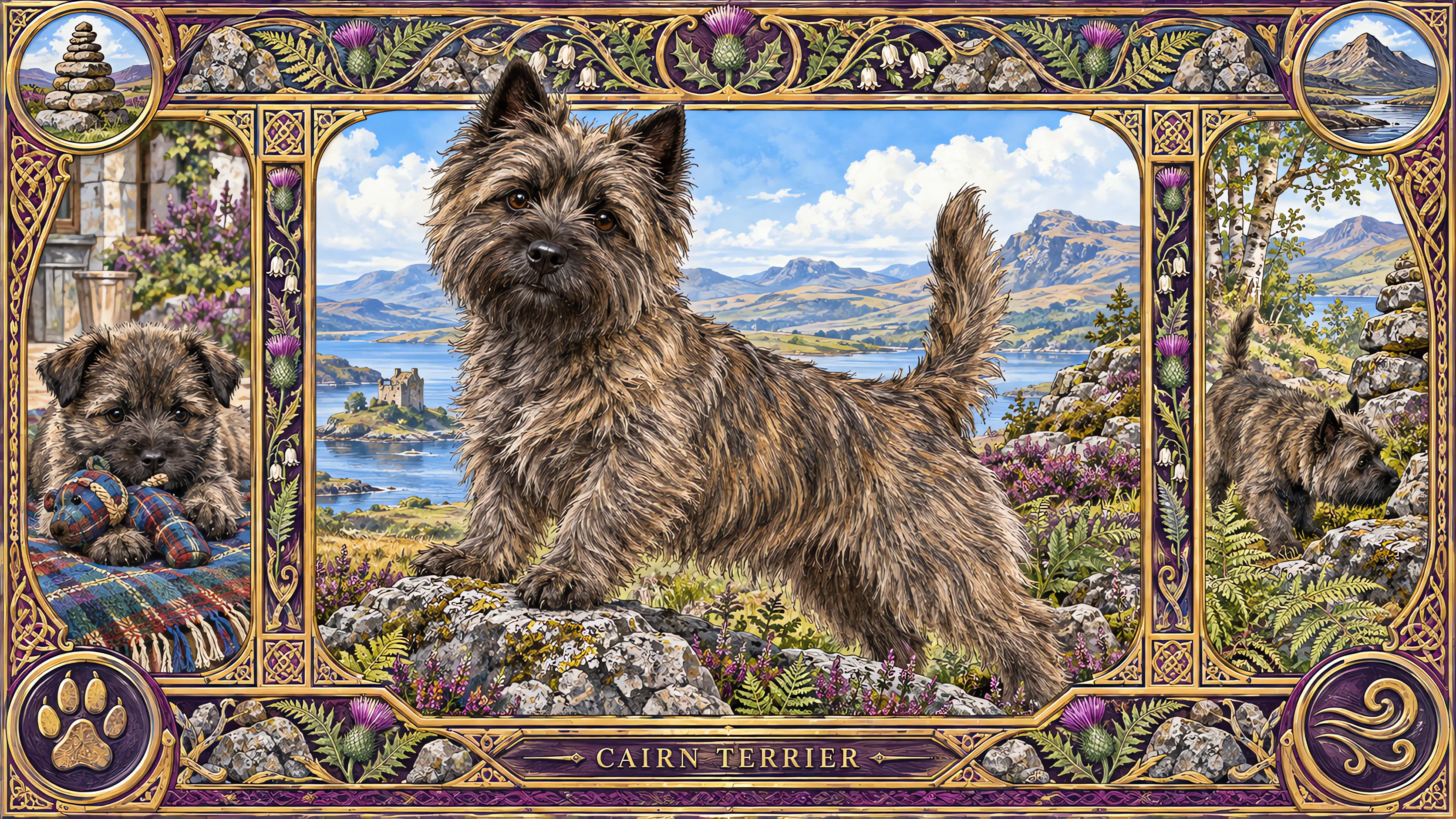 [Drawing Dogs 12] West Highland White Terrier, Scottish Terrier, Cairn ...