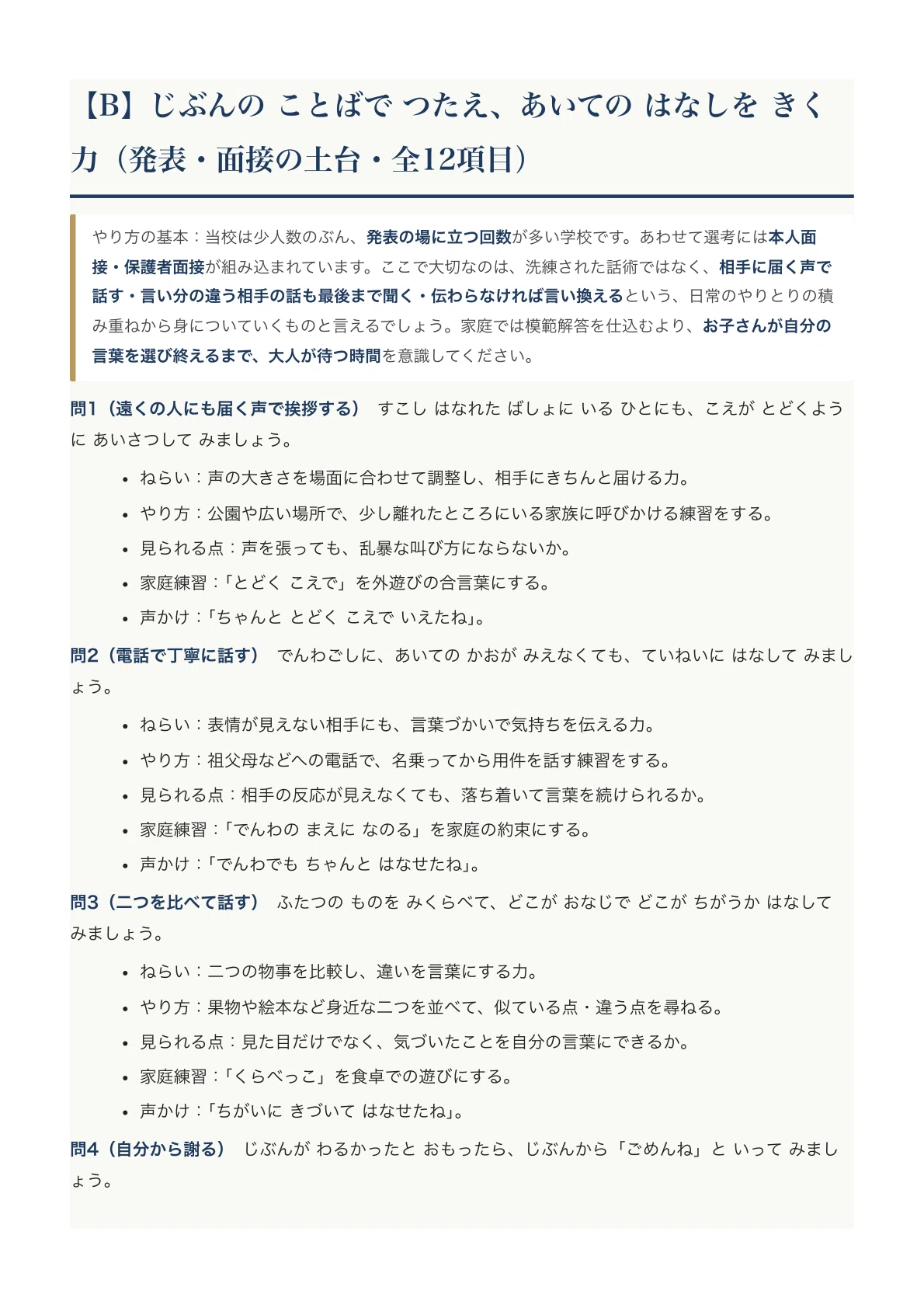 [Kagoshima Saniku Elementary School] Entrance Exam Preparation Guide ...
