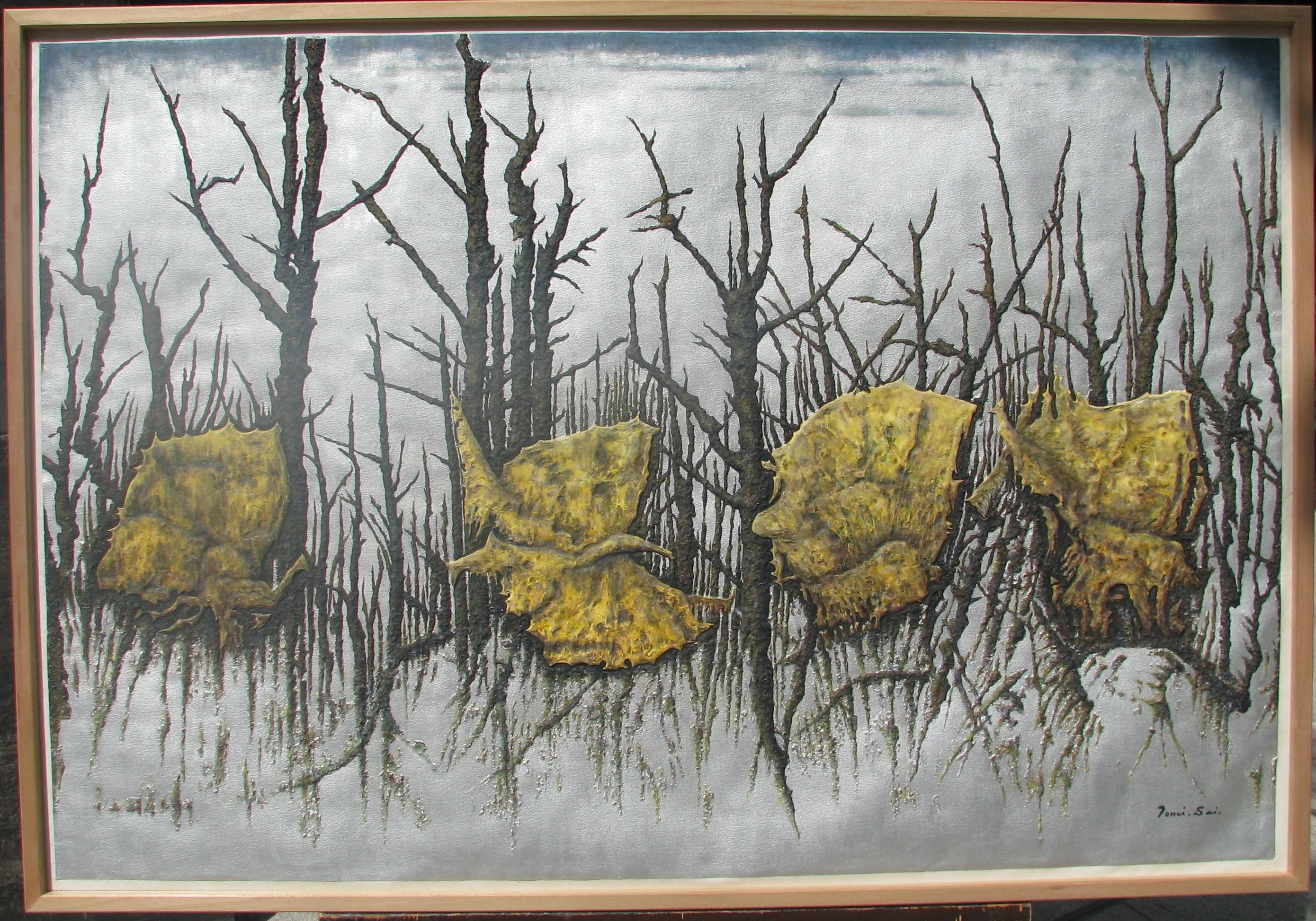 Tomizo Saito 'Playing Moth' approx. size 40, Duchampian avant-garde ...