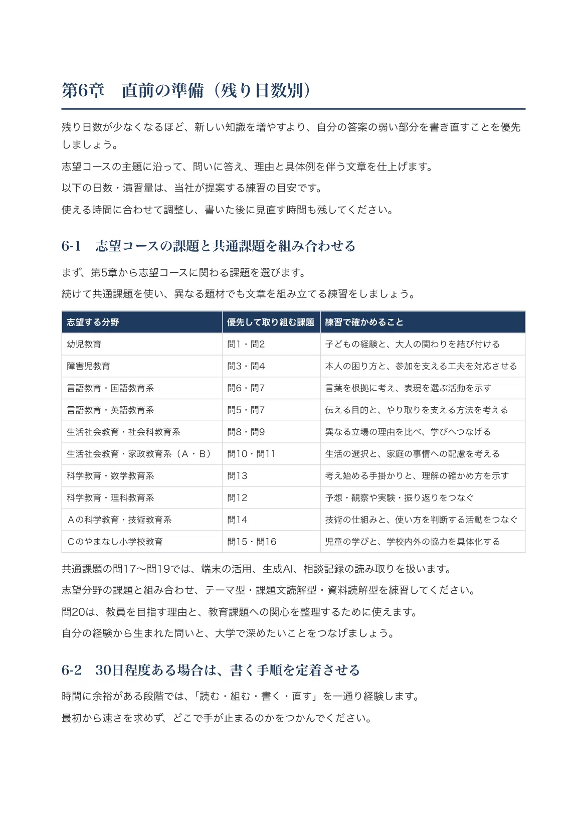 [University of Yamanashi, Faculty of Education] Essay Preparation Guide ...