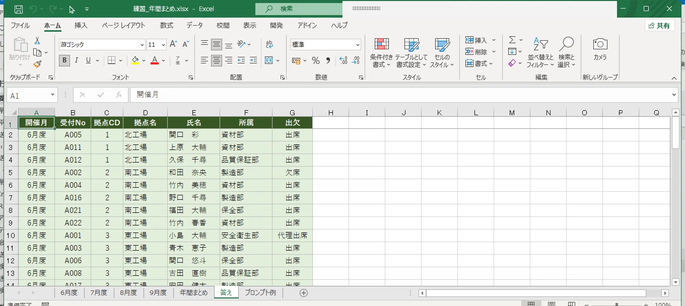 Combine 4 tables into 1. Monthly manual work with a single button｜安全さん
