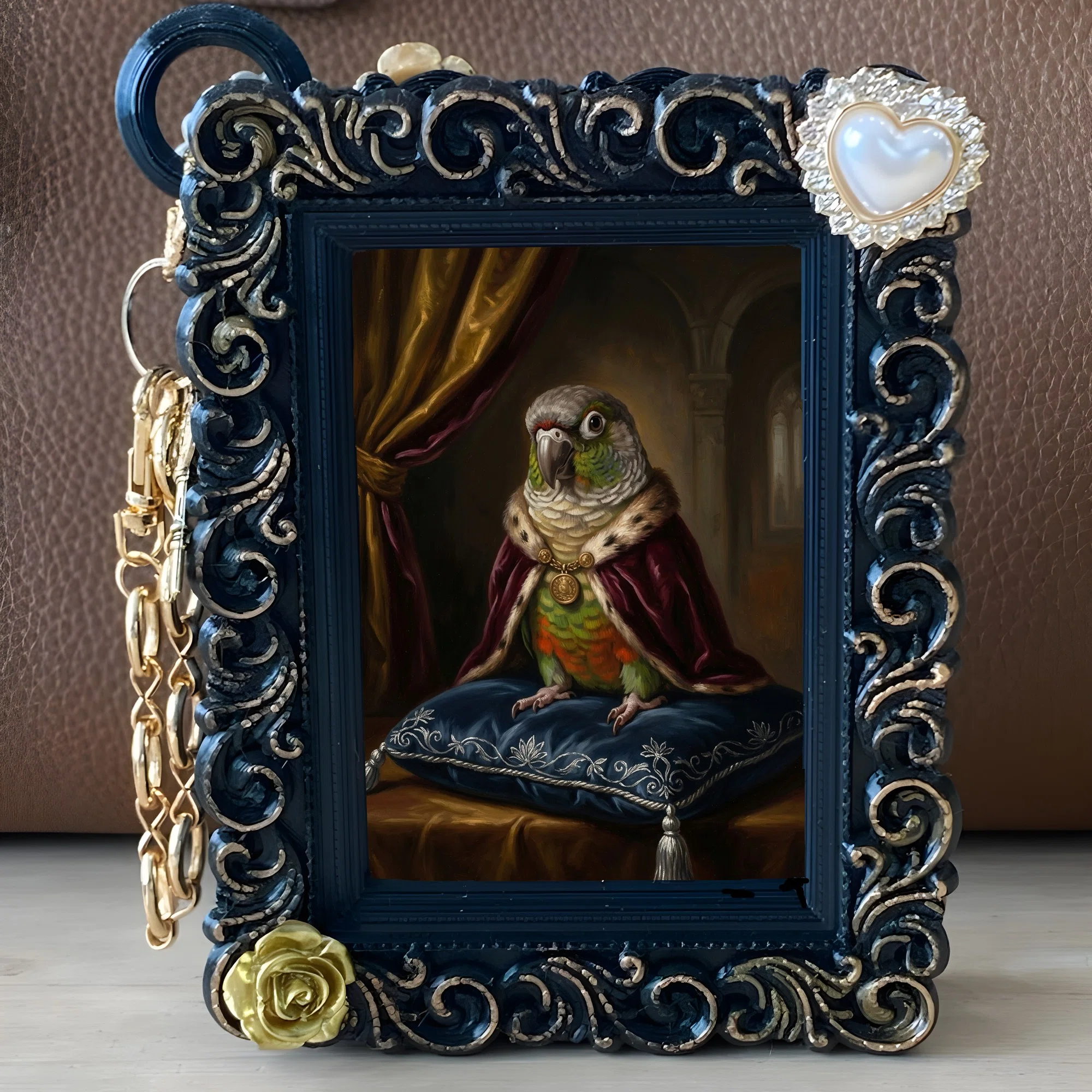 The Red-bellied Parrot Renaissance portrait bag charm is now available ...