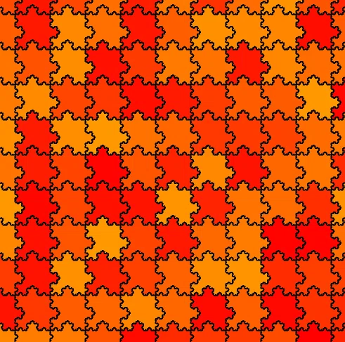Tiling with Koch curves as edges! Tatsuki Hayama's 
