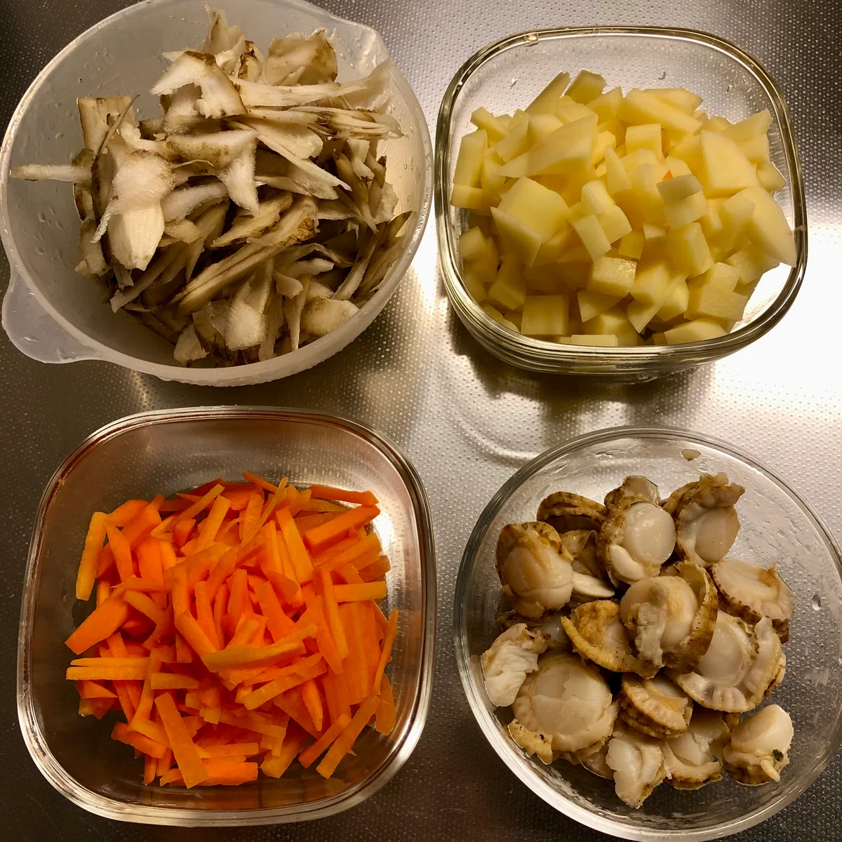 [Recipe Log] #04 Baby Scallop and Potato Northern-Style Takikomi Gohan ...
