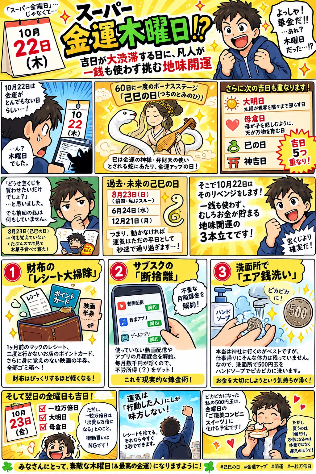 [10/22 (Thu) Not 'Super Friday' but 'Super Money Luck Thursday'!?]｜ヨツバ