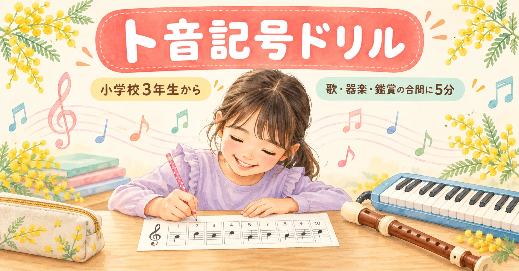 [Quick Drill] Learn a little bit in 5 minutes. Treble Clef & Bass Clef ...