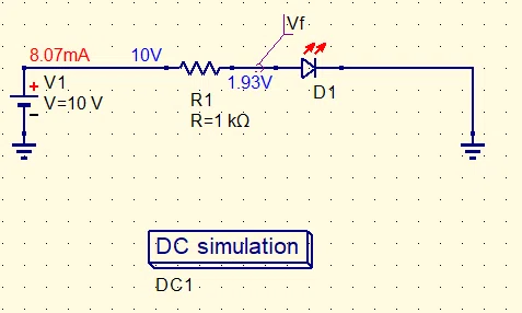 10 V power supply and 1 kΩ resistor, what is the current flowing ...