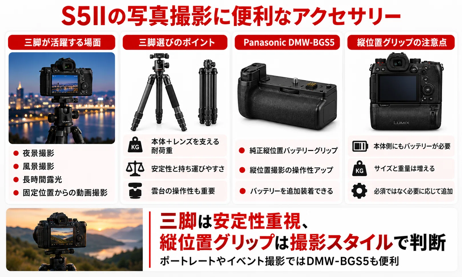 Panasonic】 LUMIXS5IIのおすすめアクセサリー｜SDカード・予備