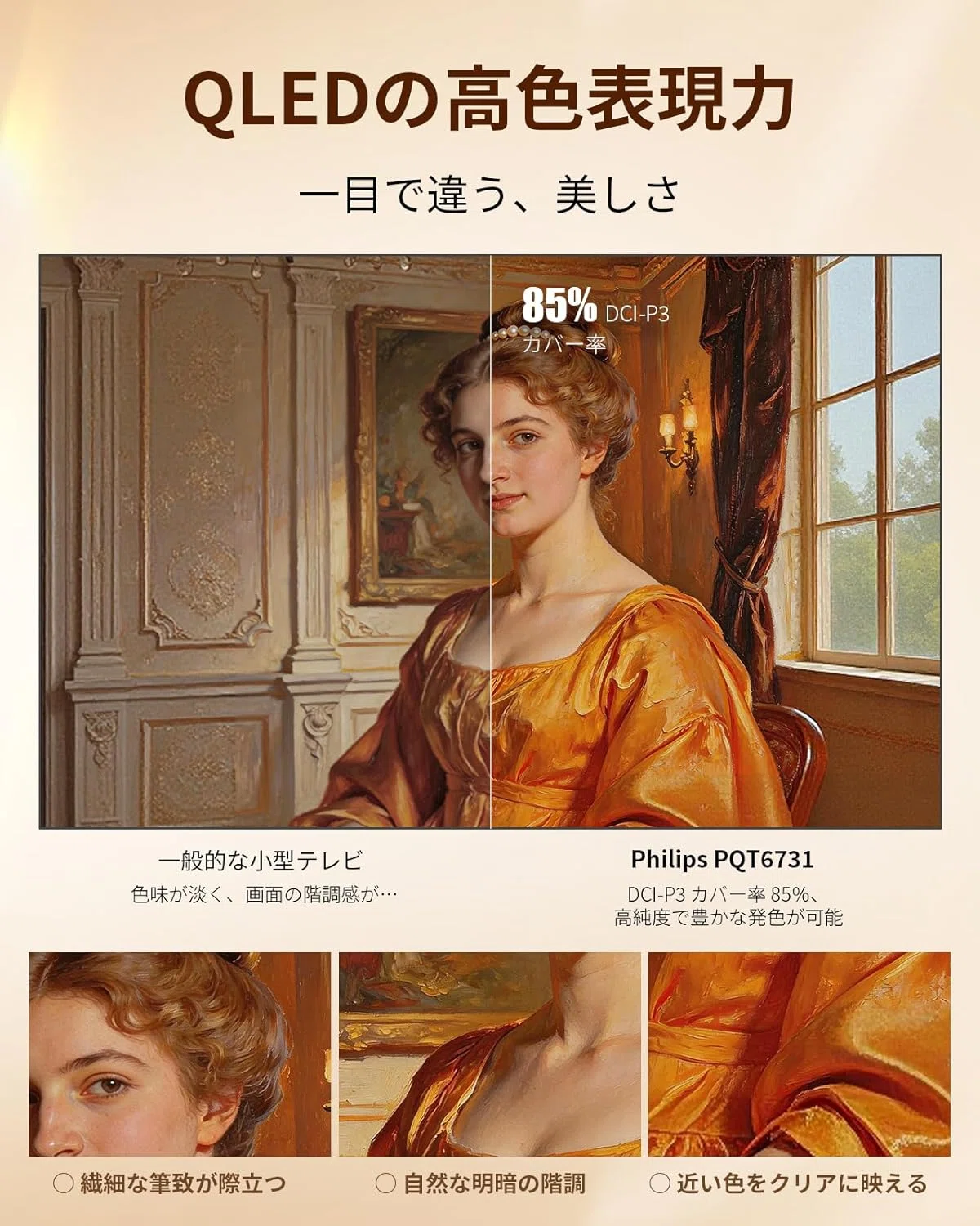 Amazonプライム感謝祭】Philips チューナーレステレビ 32インチ 量子