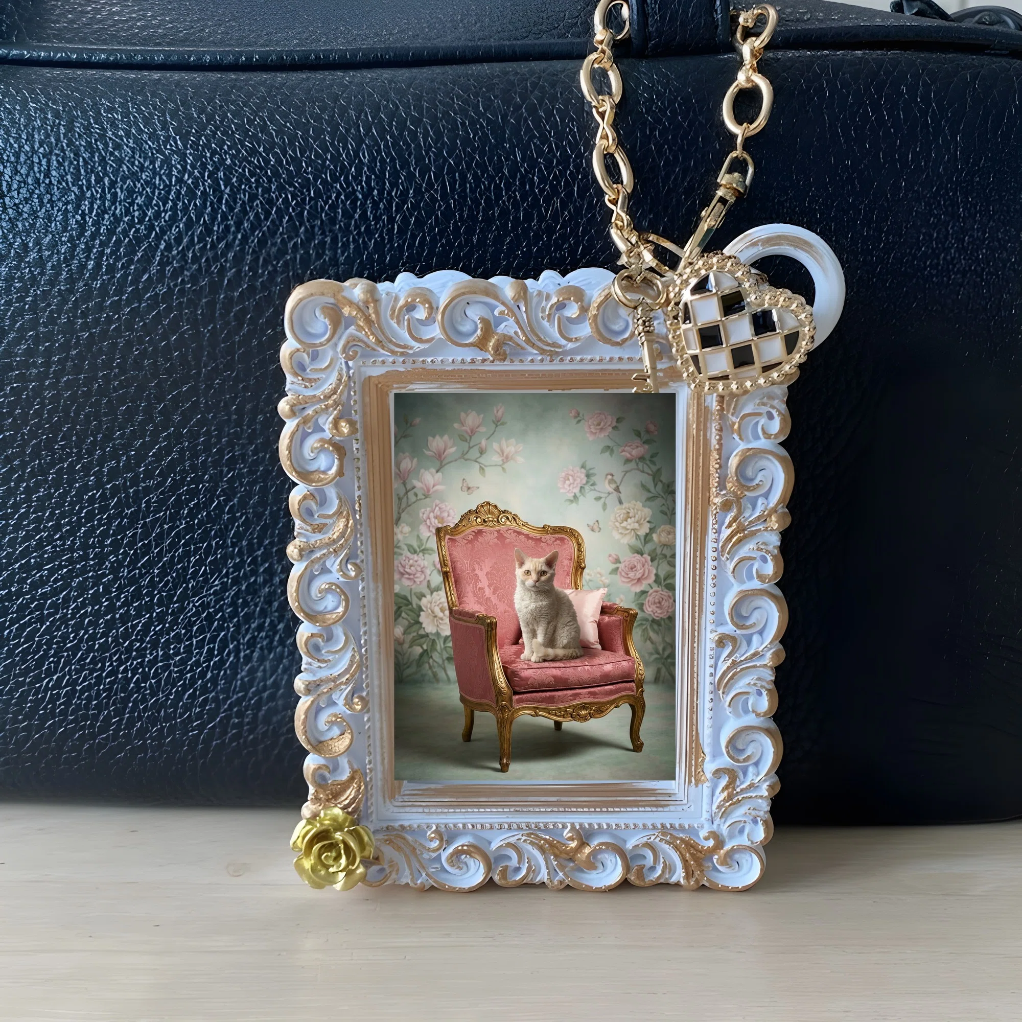 A Selkirk Rex Rococo-style shabby pink bag charm is now available!｜うちの子 ...