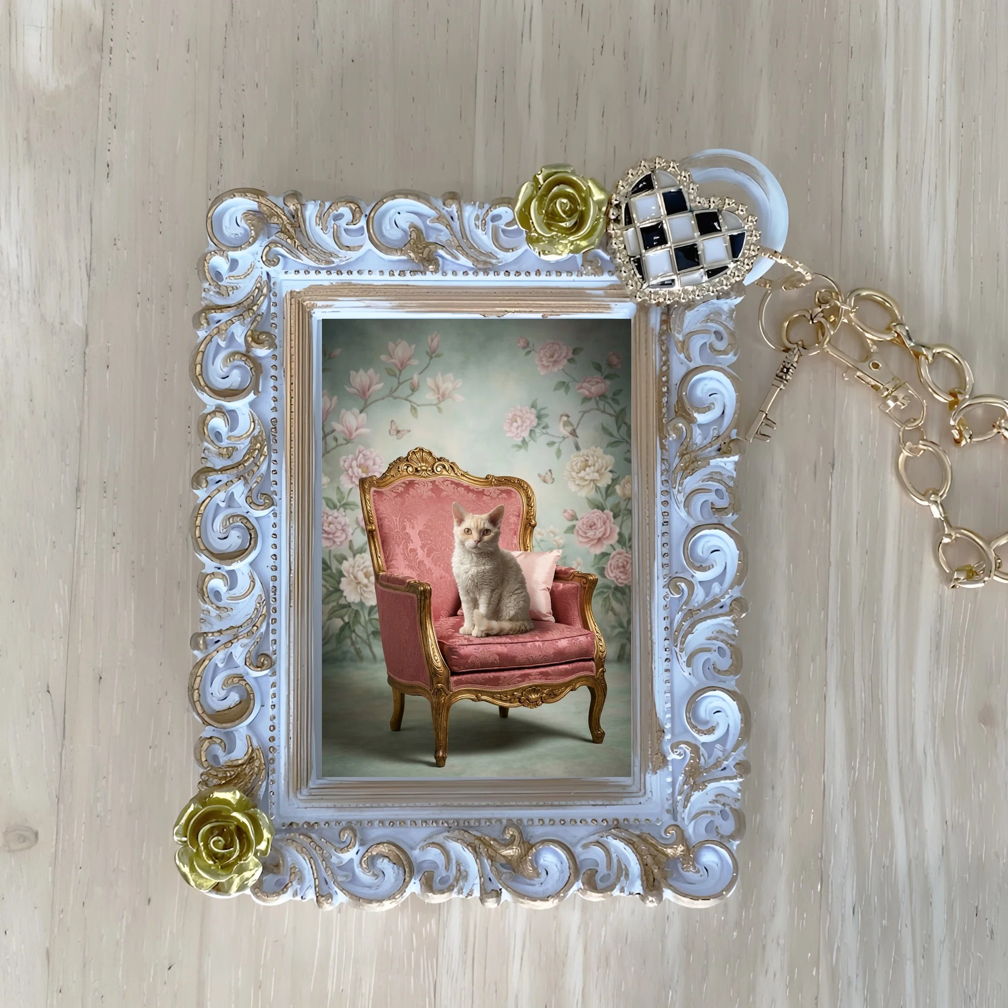 A Selkirk Rex Rococo-style shabby pink bag charm is now available!｜うちの子 ...
