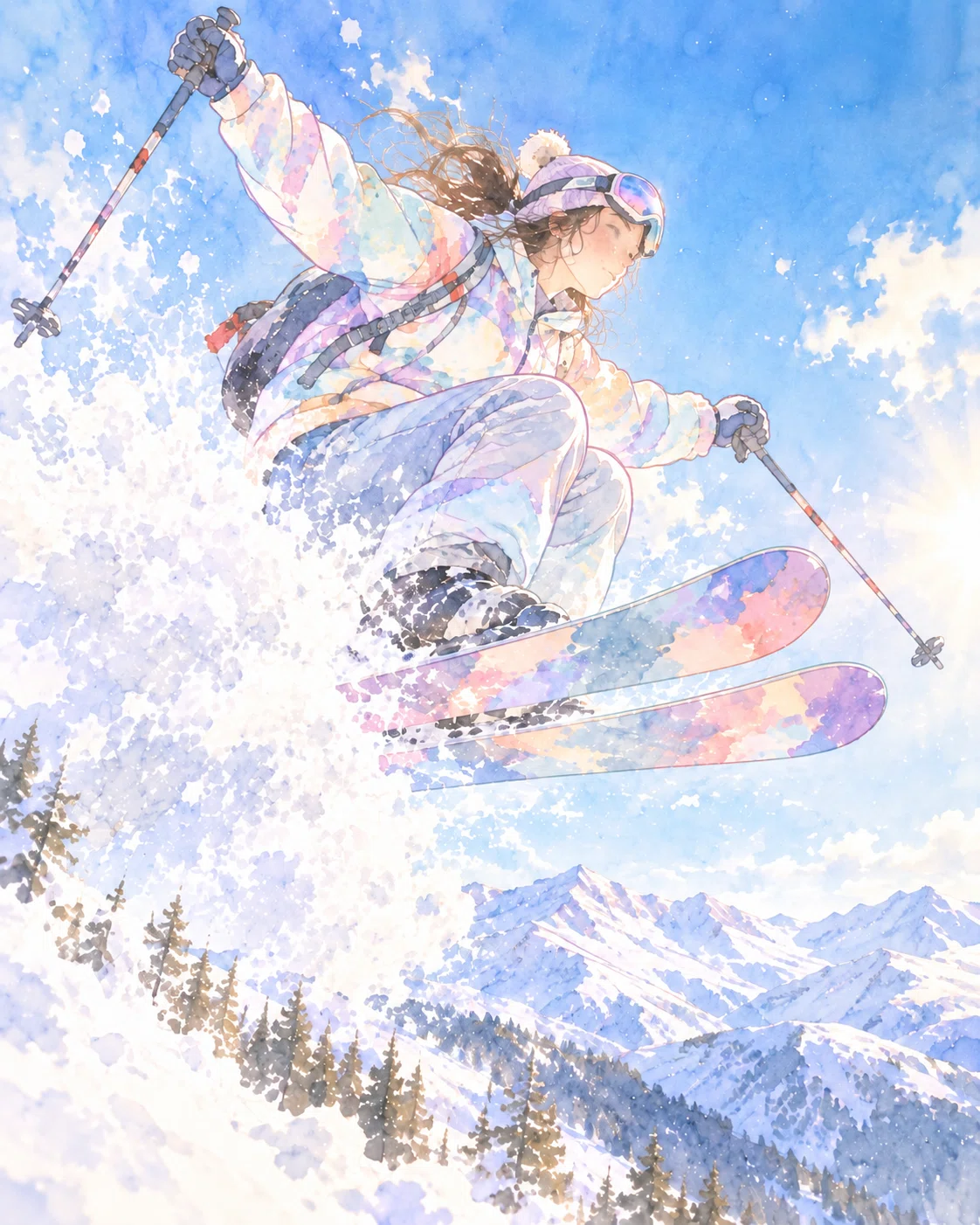 [Irokara] Ski & Snowboard 06 | Coloring from Colors, 11 Sheets Total｜いろから