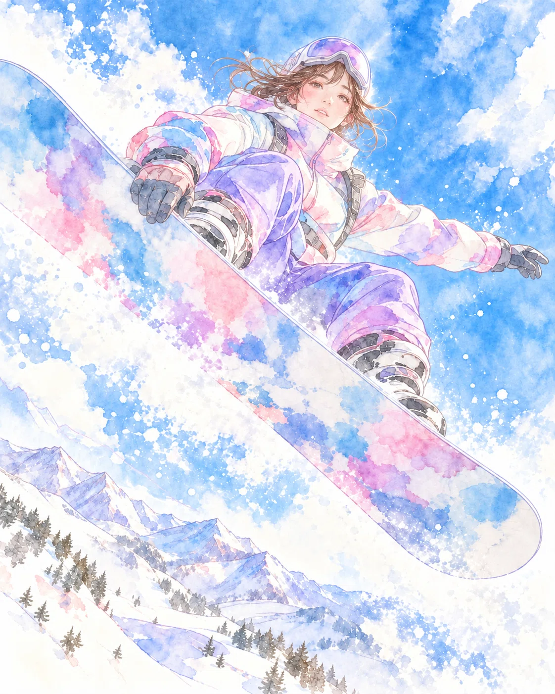 [Irokara] Ski & Snowboard 05 | Coloring starting from color, 10 sheets ...