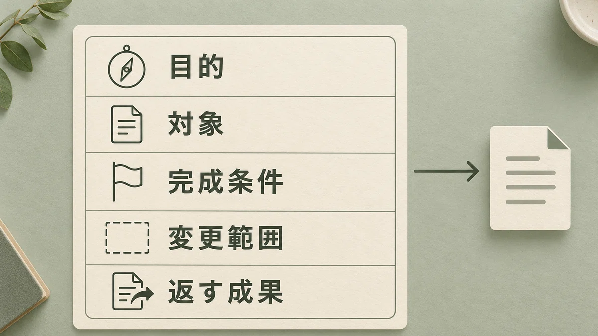 Request For Input Things to decide in a short request before handing off work to AI|izumi eri